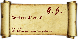 Gerics József névjegykártya
