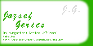 jozsef gerics business card